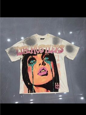 life Hustlers' Short Sleeve Tee - White/Pastel
